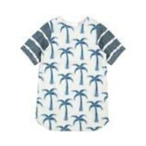 NWT Stella McCartney Kids denim dress with a palm tree print.  Size 14